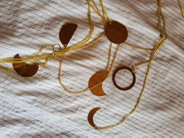 Goldene Mondphasen Girlande - Boho Chic