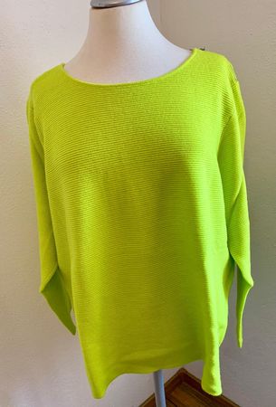 Neongruener Pullover