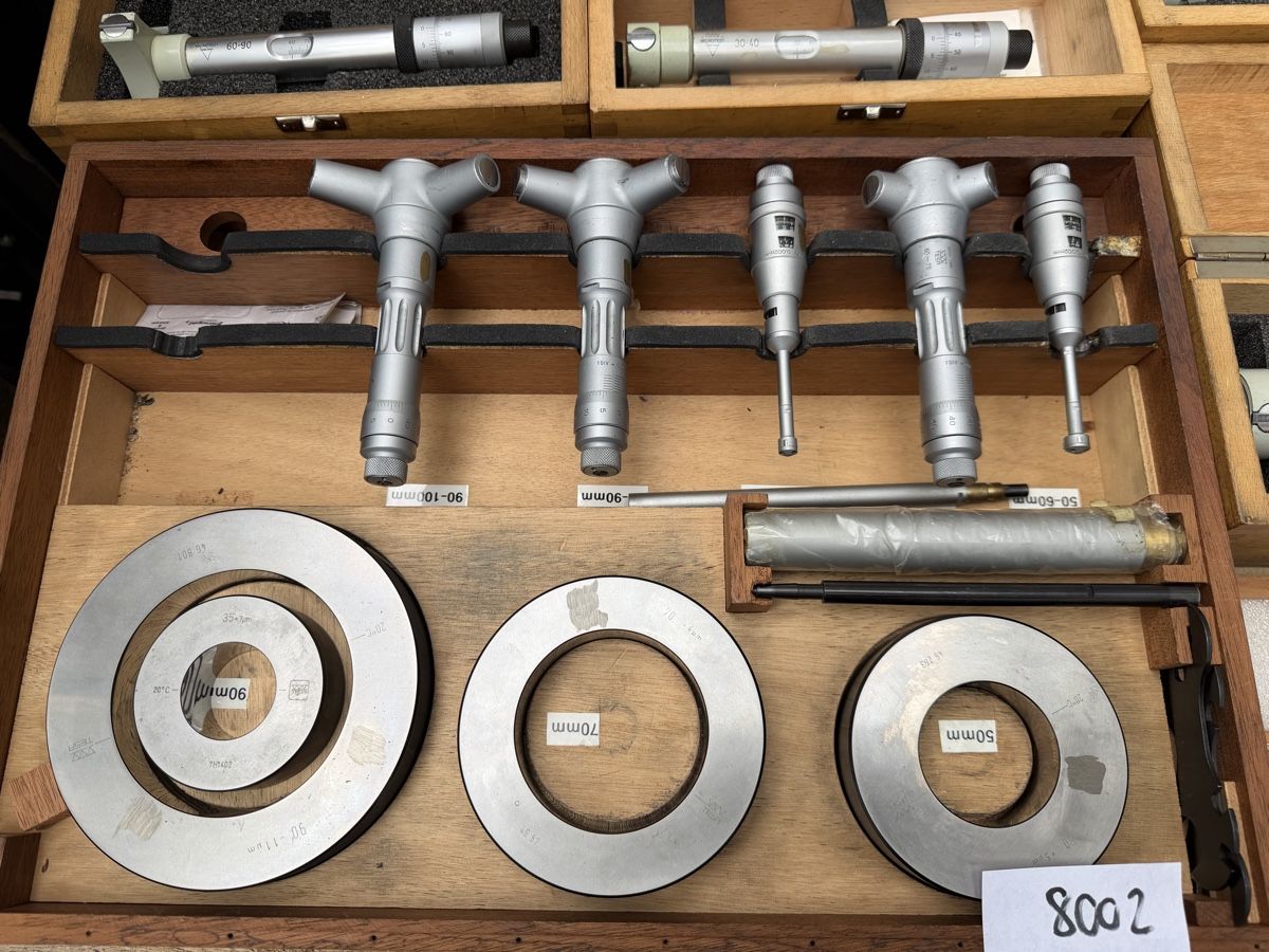 Misurare: Posten diverse Präzisionsmessgerät Micrometers Set, Holzbox – Usato da Necker venduto da liq24 1