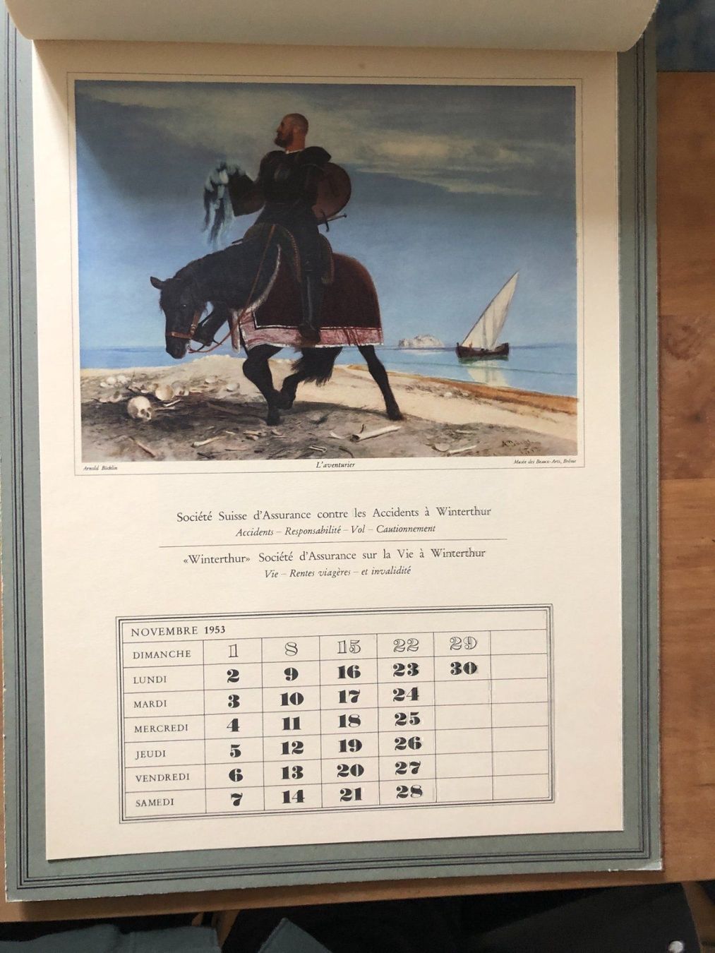 Calendari: Kalender Winterthur Versicherungen 1953 – Usato da Zürich venduto da allp 4