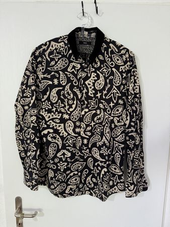 Diesel Herren Hemd Paisleymuster Schwarz Grösse M, rare