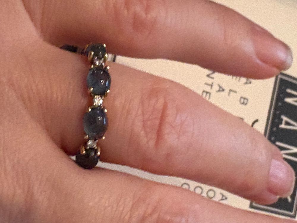 Anelli: RING 18K GOLD MIT BLAUEN TOPASEN – Usato da Zürich venduto da STYLEHAUS 5