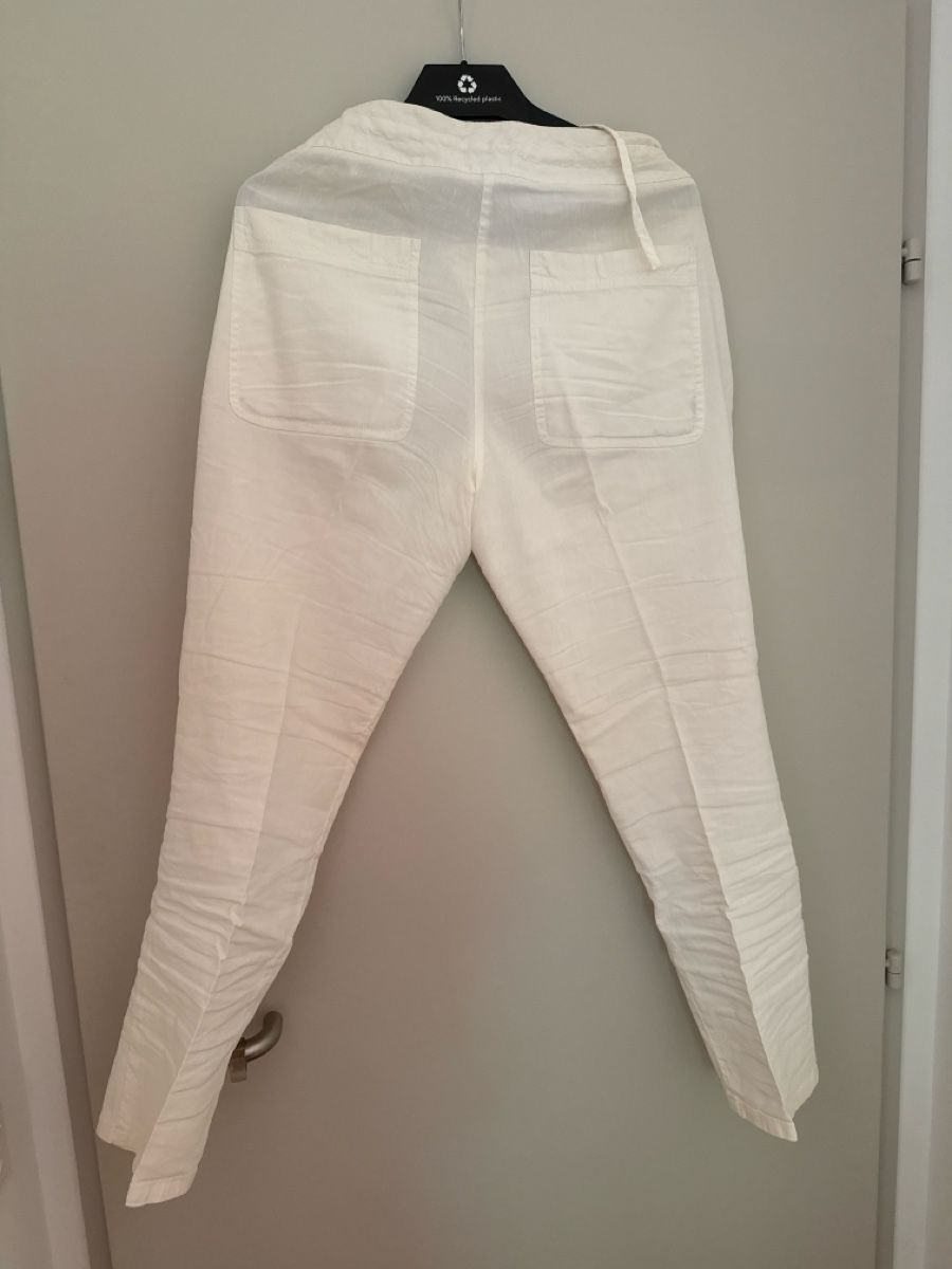 Theory Pantaloni: Theory Pants size 10 white linen blend – Usato da Geneve venduto da fed_grg5 1