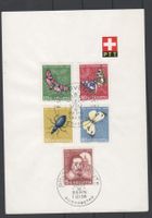 Pro Juventute Satz 1956 ET-O auf PTT-Faltblatt