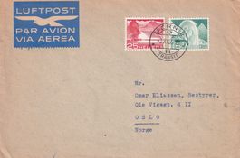 Flugbrief Bern - Oslo 3.X.55