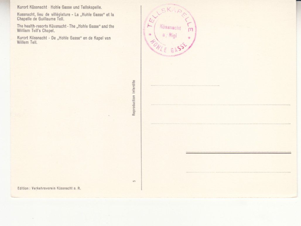 Cartoline postali: Hohle Gasse ca. 1950 – Usato da Bürglen TG venduto da StampGraf 1