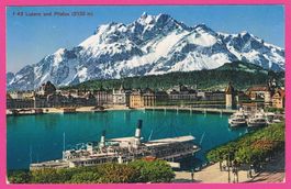 Luzern und Pilatus mit Schiffen