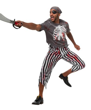 Herrenkostüm Gruseliger Zombie Pirat M
