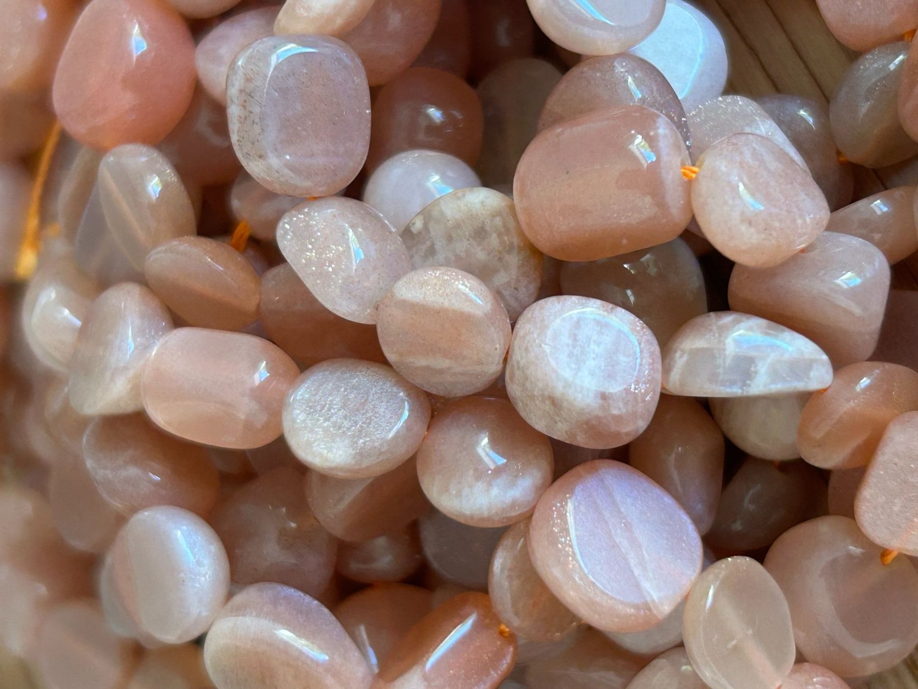 Pietre preziose: Strang echte Sunstone Nuggets 8-10 mm – Nuovo e nell'imballaggio originale da Niederrohrdorf venduto da Ytobi 1
