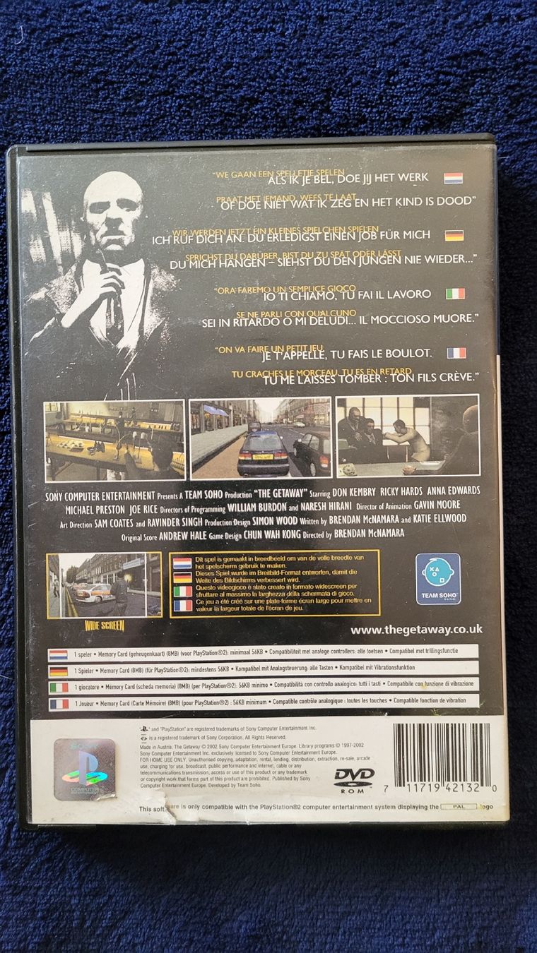 Giochi: The Getaway / Kompl.Playstation 2 Spiel – Usato da Biel/Bienne venduto da Retrohr 2