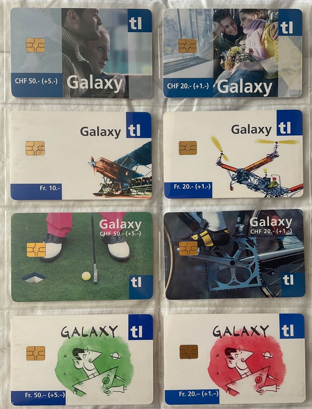 Schede telefoniche: 8 Galaxy Transport-Karten – Usato da Zürich venduto da Tolima194