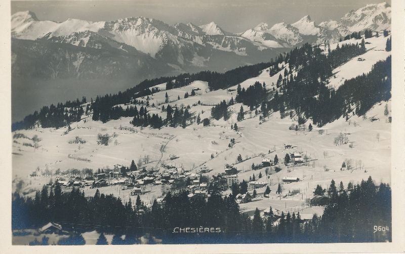 Cartoline postali: Chesières c1920 – Usato da Emmenbrücke venduto da teestube
