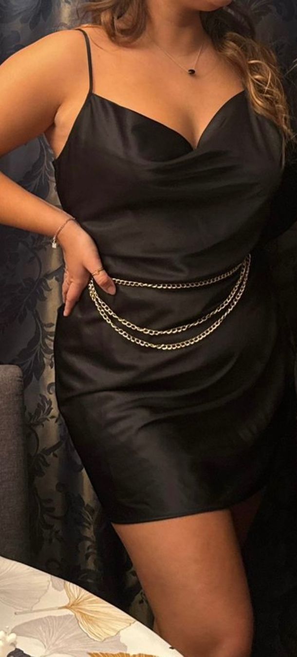 H&M Kleider: Robe noire satin – Neu (gemäss Beschreibung) aus Montreux von Izapeche811