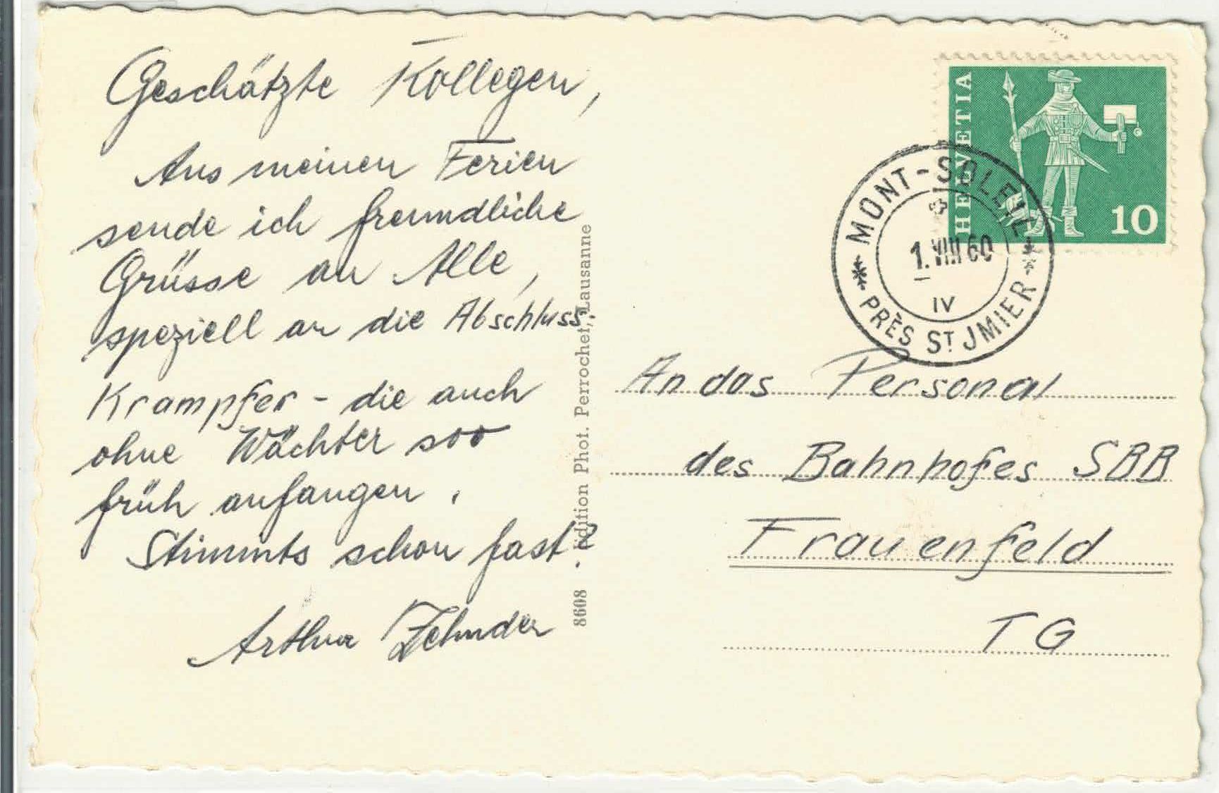 Cartoline postali: Souvenir du Mont Soleil - Multiview – Usato da Ettingen venduto da Kartenplanet 1