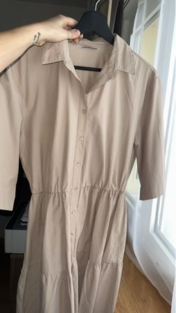 Robe chemise Mango beige, taille M