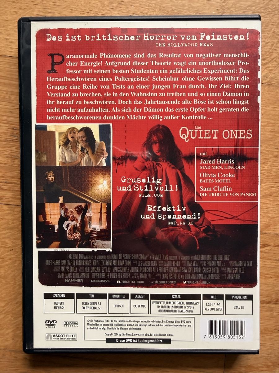 Tous les DVDs: The Quiet Ones - DVD – D'occasion à Kölliken par nerdorado 1