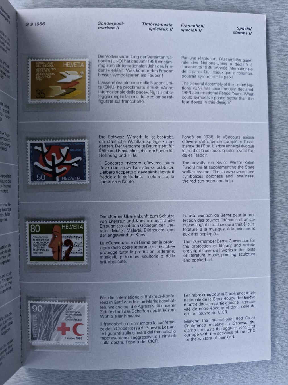 Alle Briefmarken: Jahresbuch 1986 postfrisch  – Neu (gemäss Beschreibung) aus Frauenfeld von Kasico 4