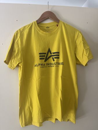 T-shirt Alpha Industries Jaune, Taille L – État neuf!