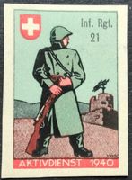 Soldatenmarke 2.WK, Inf Rgt 21, gelb, geschn, Wi Inf 199P3