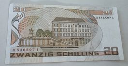 20 Schilling 01.10.1986 sehr gut erhalten