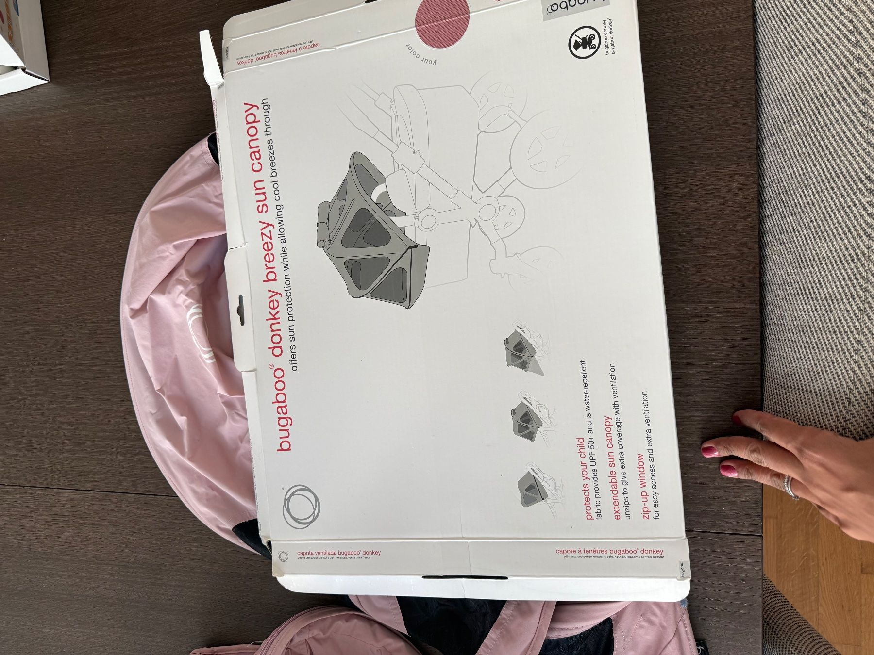 Bugaboo Carrozzine: Bugaboo donkey breezy sun canopy-hell pink – Usato da Zürich venduto da nat_g5s5 3