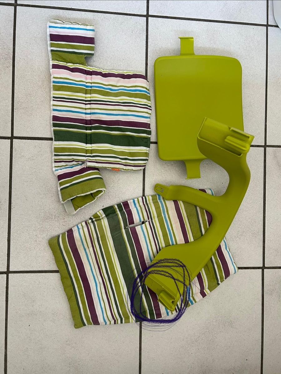 Stokke Seggioloni: Tripp Trapp Schale mit Stoffbezug – Usato da Toffen venduto da Christof82