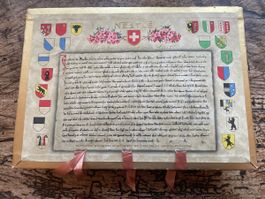 Primo agosto 🇨🇭scatola antica di cioccolatini, rara!