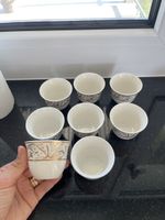 Kaffeetassen Set 7stk arabische Schrift neuwertig
