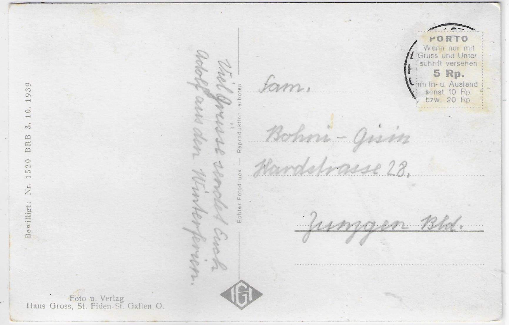 Cartoline postali: Stein Togg. mit Churfirsten – Antico da Ettingen venduto da Kartenplanet 1