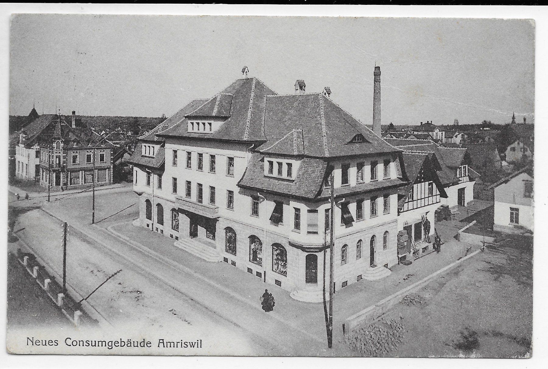 Cartoline postali: Neues Consumgebäude Amriswil – Usato da Hefenhofen venduto da Richsalz