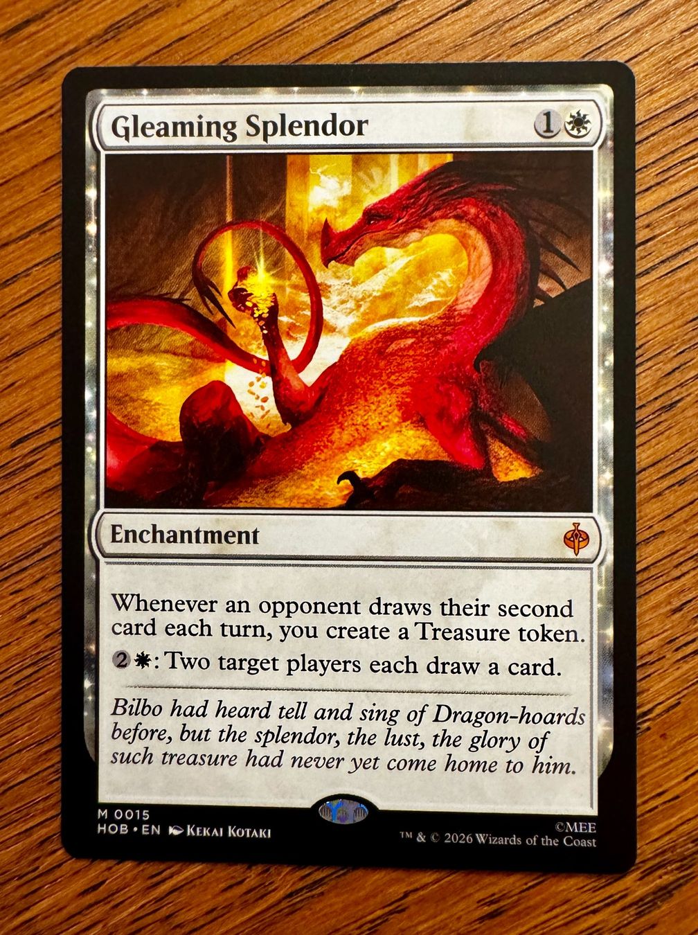 Magic The Gathering Sammelbilder & Trading cards: Gleaming Splendor The Hobbit NM – Neu (gemäss Beschreibung) aus Rechthalten von hosme_be