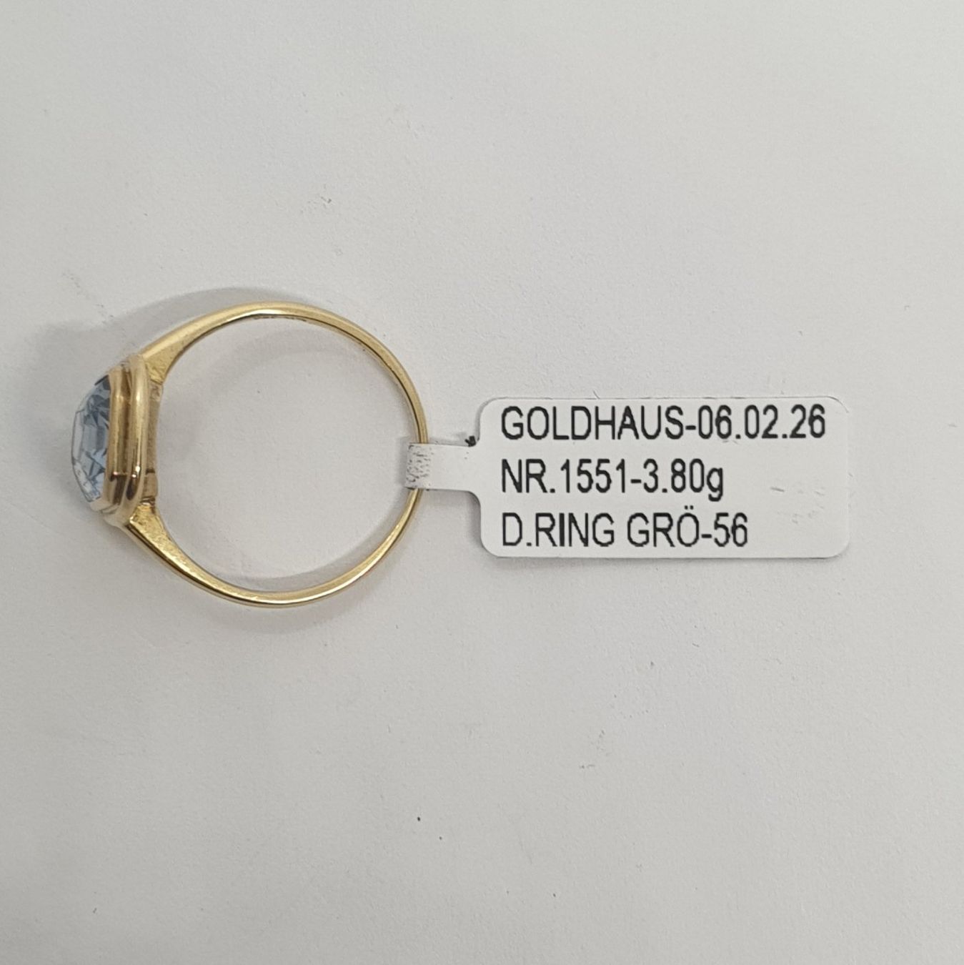 Anelli: Echt 18K Gold - Aquamarin Ring – Usato da Luzern venduto da Goldhaus-Luzern 4