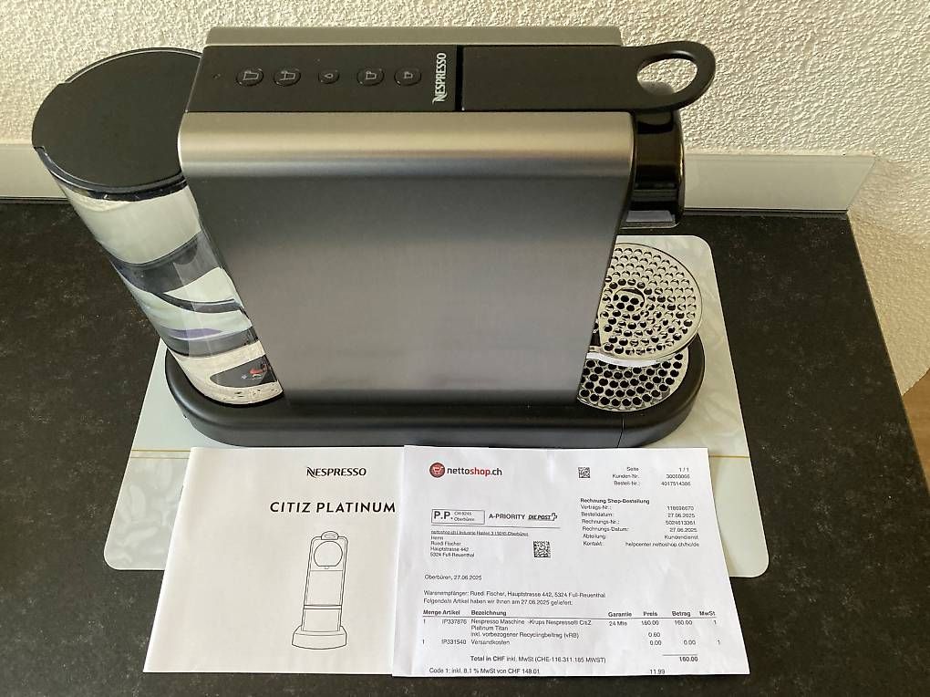 Nespresso Kaffeemaschinen & Espressomaschinen: Nespresso Citiz Platinum mit Garantie – Gebraucht aus Full-Reuenthal von Firu 2