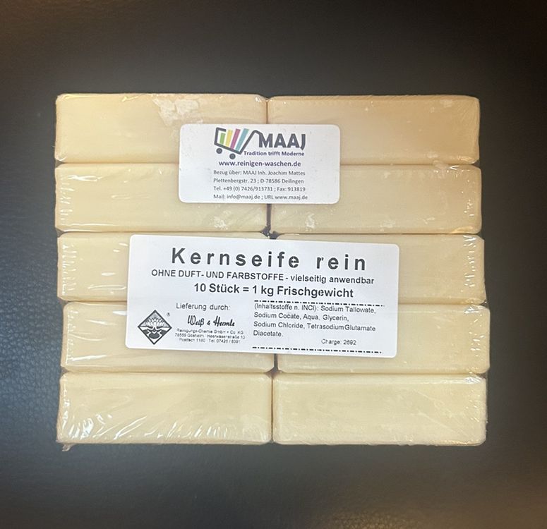Sonett Kernseife – 12 X 100 G, Vegan, Ohne Duft- Und Farbstoffe, Aus Bio-Pflanzenölen