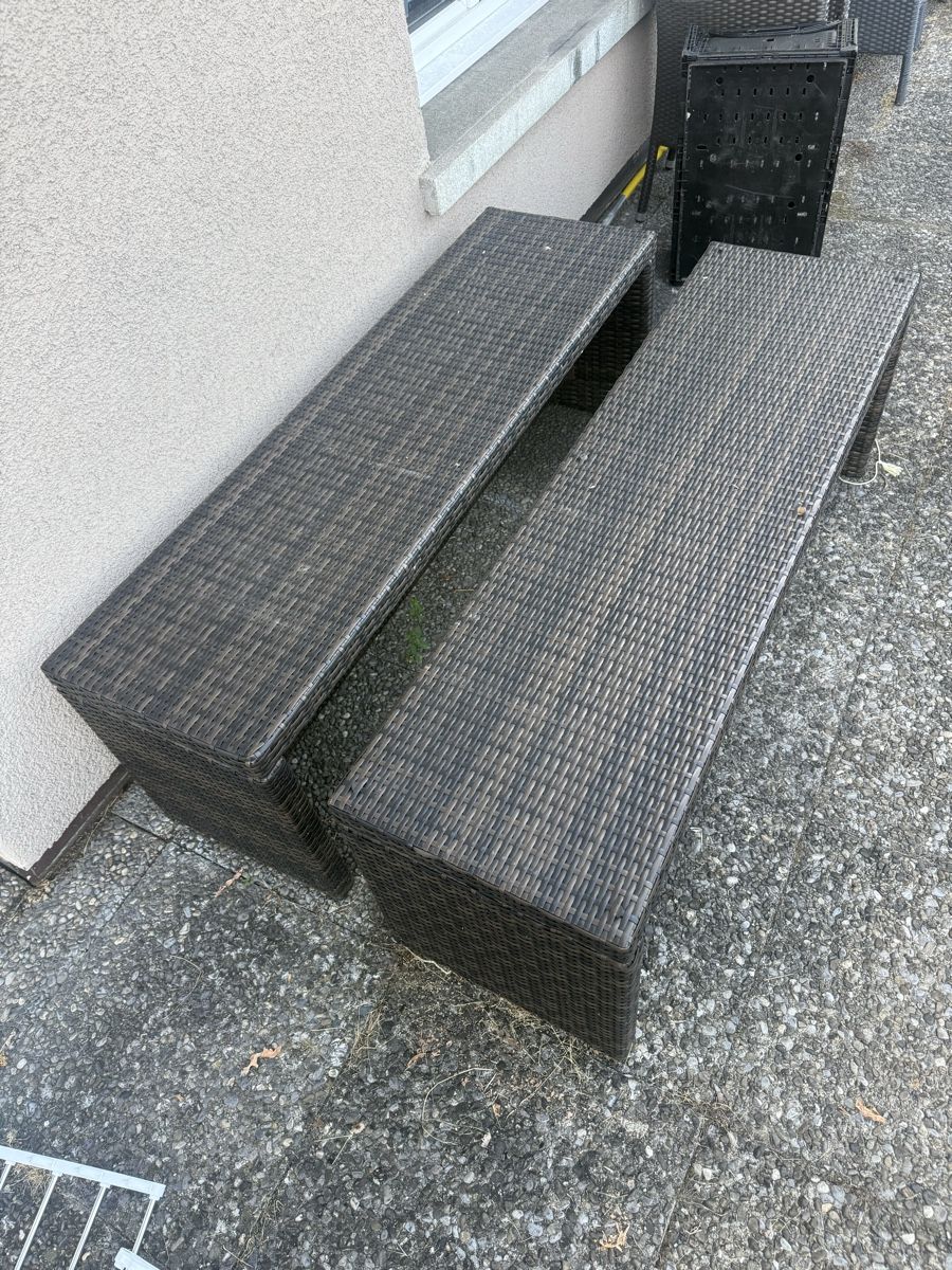 Bancs: Rattan Sitzbänke braun 2er Set für Garten oder Balkon – D'occasion à Ebikon par cha_cvj6 1