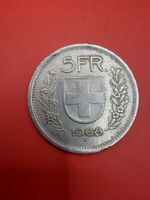 Schweizer 5 Franken Münze 1968 B gebrauchter Zustand