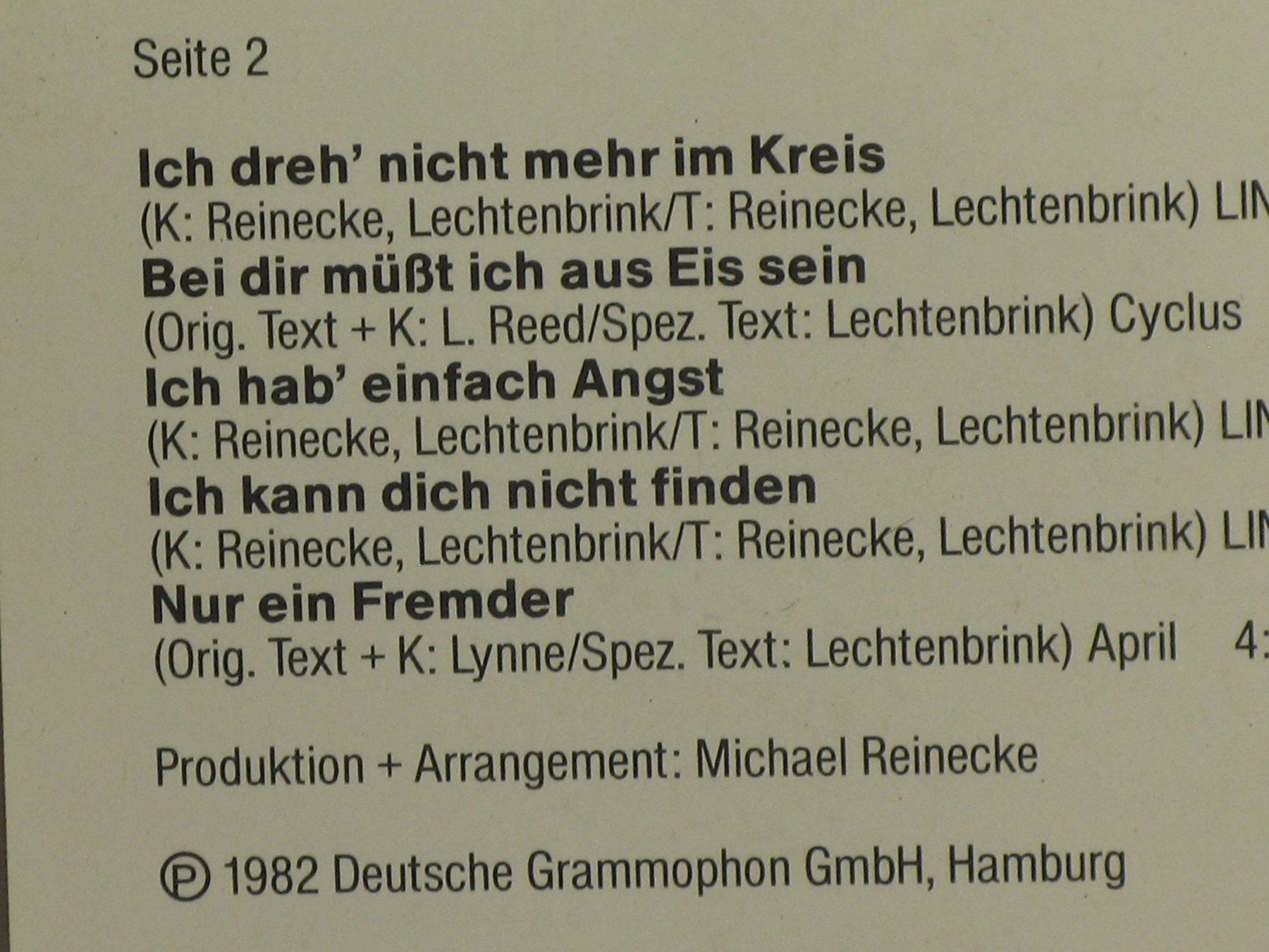 Kompaktkassetten: VOLKER  LECHTENBRINK   Wer spielt mit mir – Gebraucht aus Langnau i. E. von mar_hw58 3