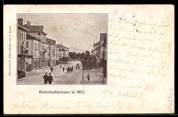 Ansichtskarten: AK Wil, Bahnhofstrasse – Gebraucht aus Berlin von bartko-reher