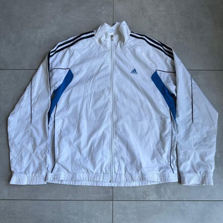 Adidas Sportjacke weiss blau Grösse L