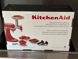 HACHOIR À VIANDE AVEC POUSSOIR À SAUCISSE METAL KITCHEN AID