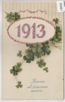 Bonne Annee 1913 - Präge-Litho