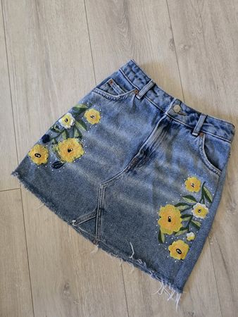 Mädchen Jeansjupe gr 140 146 