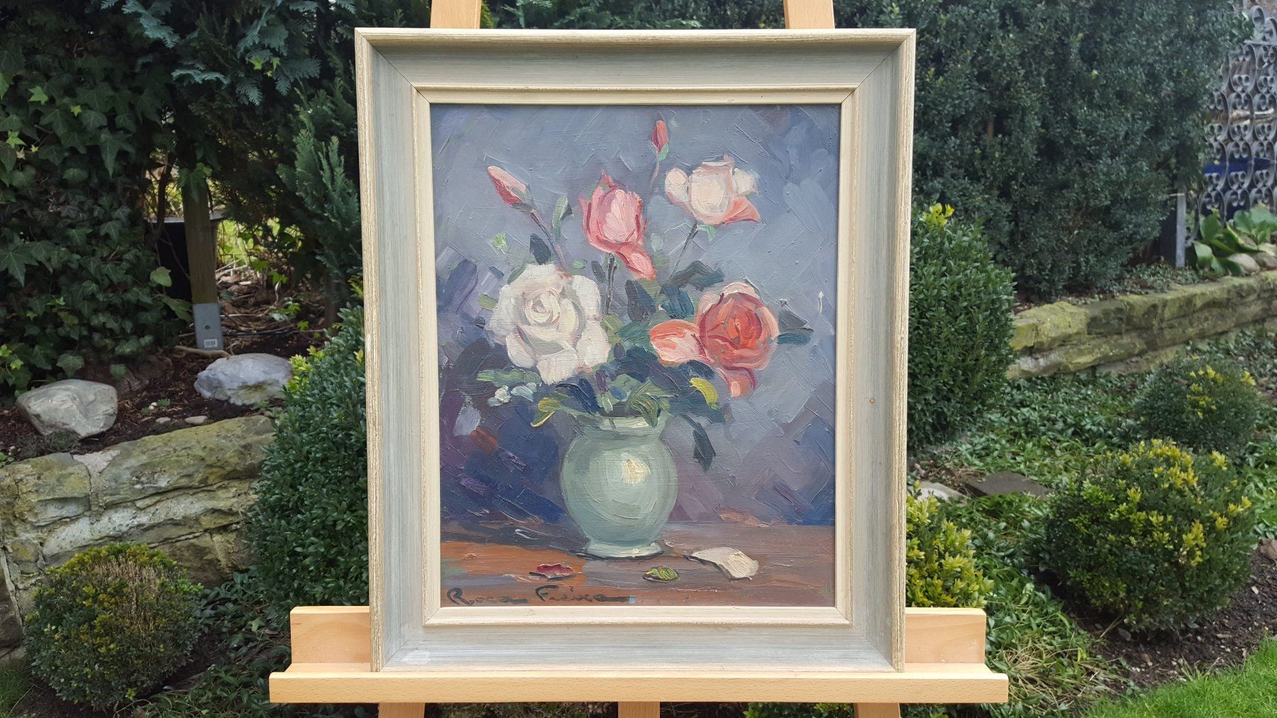 Gemälde: Blumenstillleben mit Rosen, Roca Freixa - TOP – Gebraucht aus Dietlikon von Justus4 1