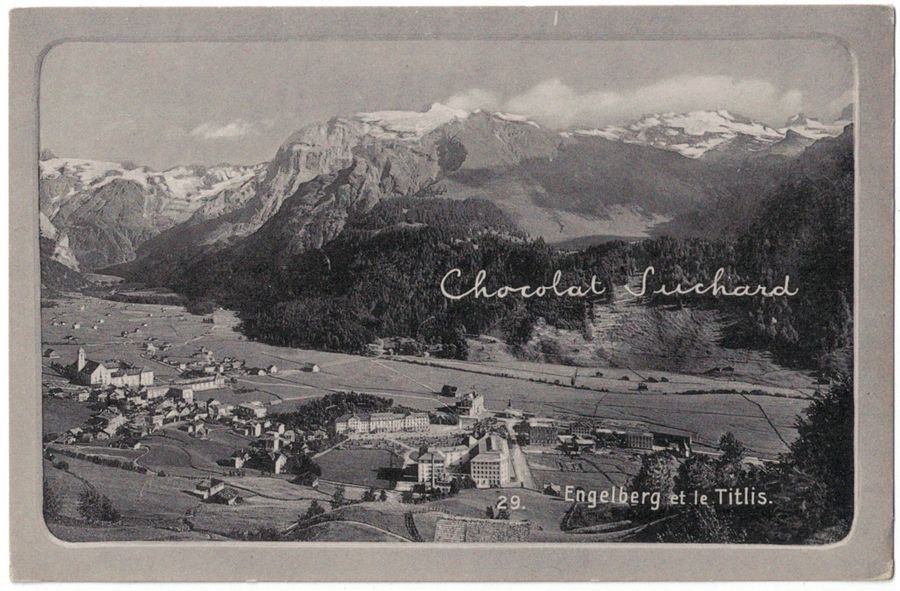 Ansichtskarten: Engelberg, carte promo Chocolat Suchard – Gebraucht aus Frauenfeld von POML