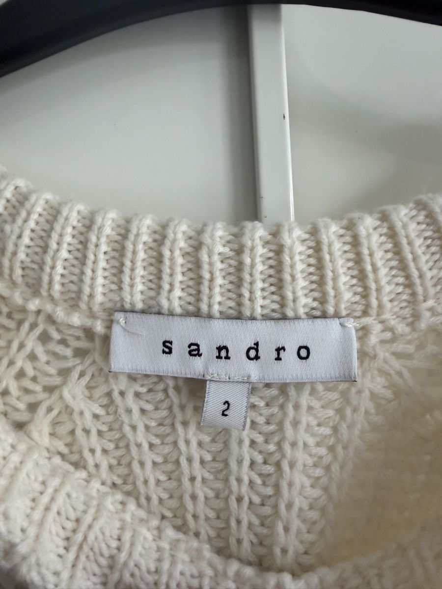 Sandro Maglioni & Felpe: Sandro Paris Strickpullover 100% Wolle Cremeweiss Gr. 2 – Nuovo (secondo la descrizione) da Winterthur venduto da marisole4 3