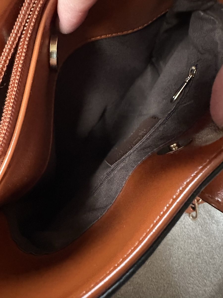 Borse da donna: Schultertasche, hellbraun, mit gold, neu – Nuovo (secondo la descrizione) da Zollikon venduto da into-the-west 4