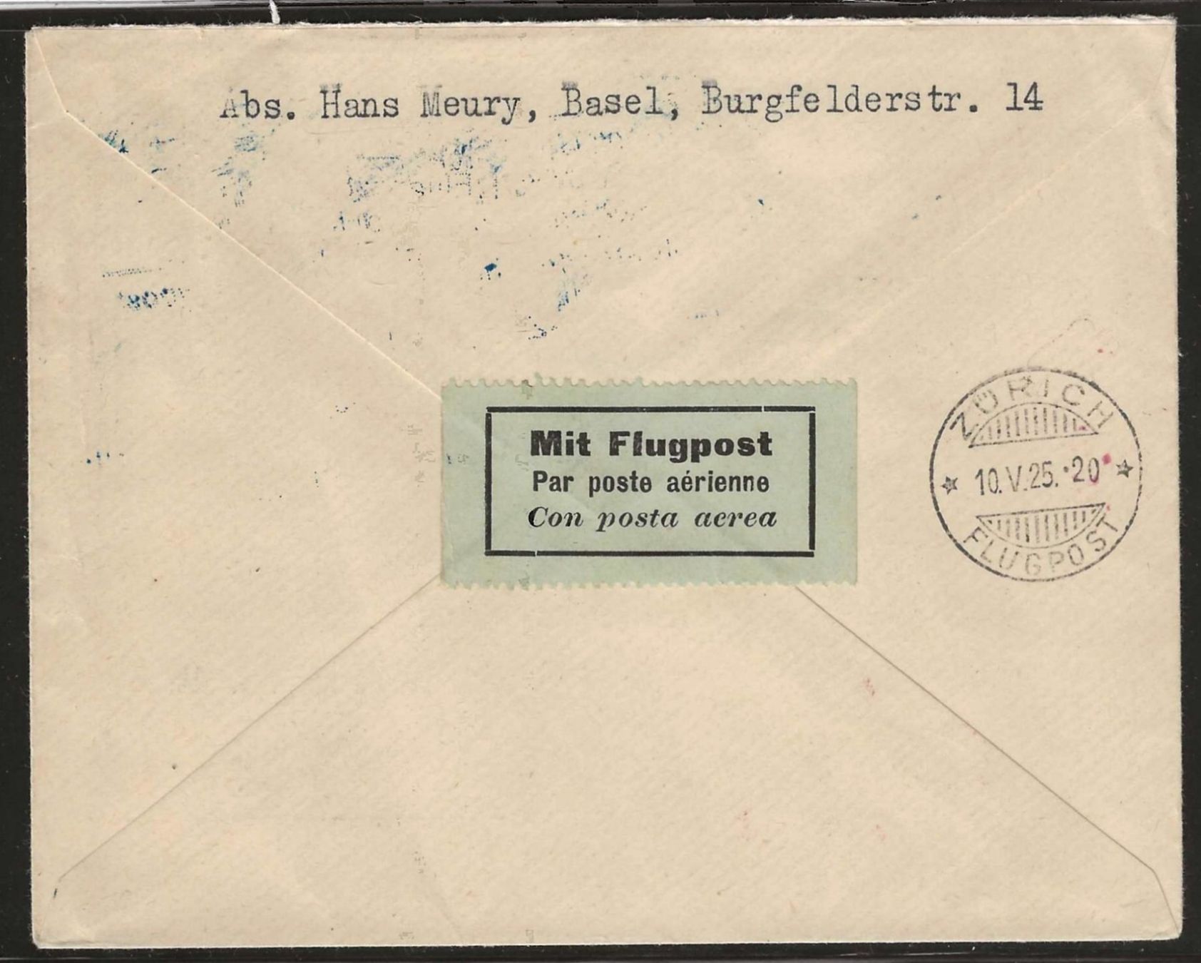 Tous les timbres: 1925 : Flugpostbrief mit Vignette – D'occasion à Gümligen par Geniusbuy 1