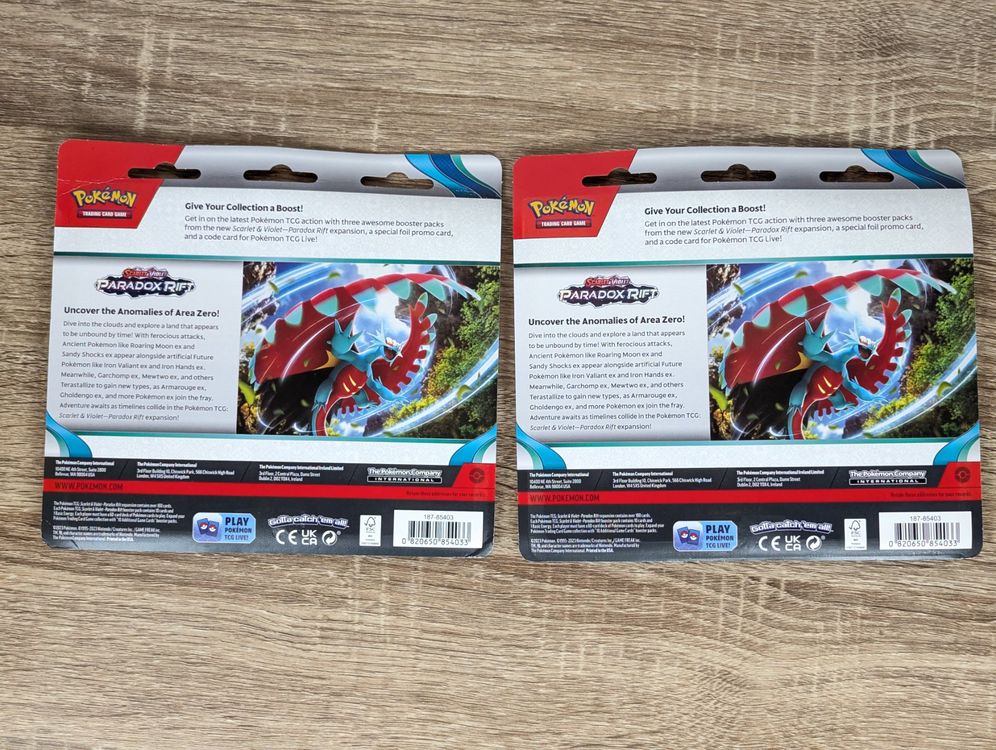 Lot de 2 3-pack Blisters Paradox Rift Pokémon EN - Neuf (Neuf avec ...