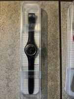Swatch Automatik Uhr schwarz, Lederband