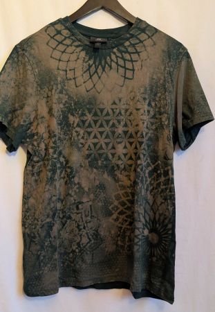 Tribal Ethno Batik Grün T-Shirt Gr. M